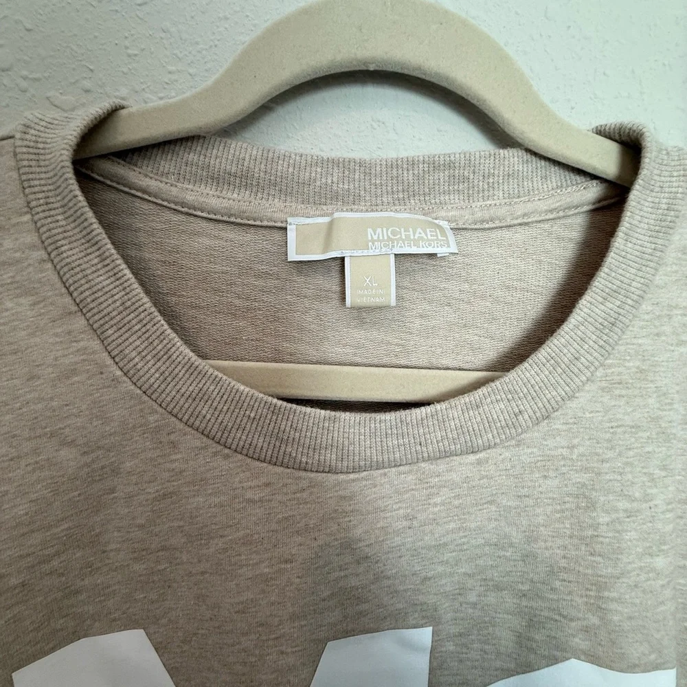 Michael Kors Tan Sweatshirt with White Logo - Picture 2 of 4